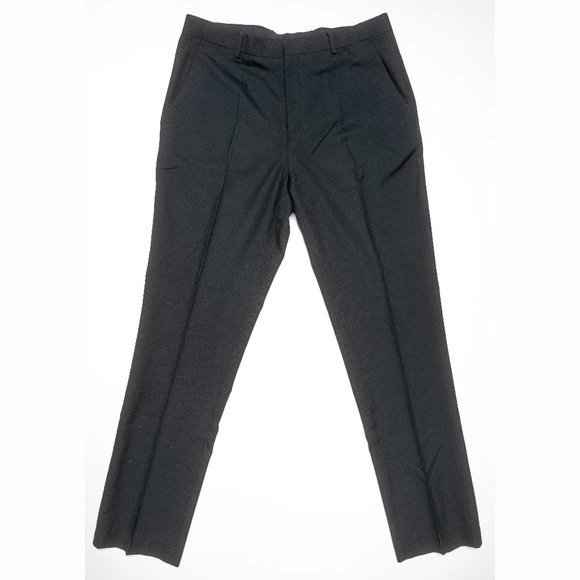 mens dress pants slim fit black